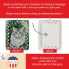 American Curl Cat By the Christmas Tree Porcelain Ornament Christmas Tree Hanging Decorations for Home Christmas Holiday, Rectangle, Gift, Multicolor