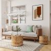 Nesting Coffee Table Set of 2, Modern Round Coffee Table