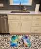 Siberian Husky Hippie Dawg Memory Foam Kitchen Mat Machine Washable Anti-Fatigue Mat Cushion Comfort Bath Mat or Kitchen Rug