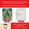 Highlander Lynx Cat By the Christmas Tree Porcelain Ornament Christmas Tree Hanging Decorations for Home Christmas Holiday, Rectangle, Gift
