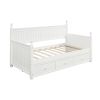 Wood Daybed with Three Drawers ,Twin Size Daybed,No Box Spring Needed ,White