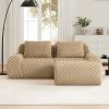 82" Modern L-Shaped Modular Sectional Sofa for Living Room,Flannelette Fabric,Oversized 2-Seater Couch,boneless sofa ,Movable Ottoman