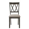 Beige and Weathered Grey Cross Back Side Chairs (Set of 2)