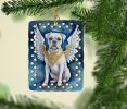 White Boxer My Angel Porcelain Ornament Christmas Tree Hanging Decorations for Home Christmas Holiday, Rectangle, Gift, Multicolor