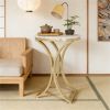 Circular coffee table, sofa, and side table are perfect for living rooms, bedrooms, or reception areas