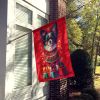 Papillon Holiday Christmas House Flag Large Porch Sleeve Pole Decorative Outside Yard Banner Artwork Wall Hanging, Polyester, House Size, Multicolor