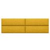 Jaxx Panelist Modern Padded Headboard â€“ Set of 4 Wall Mounted Panels (Each 11.25" x 38") - King, Amber Gold Microvelvet