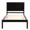 Platform Bed Frame with Headboard, Wood Slat Support, No Box Spring Needed,Twin, Espresso(OLD SKU:WF191418AAP)