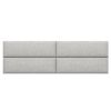 Jaxx Panelist Modern Padded Headboard â€“ Set of 4 Wall Mounted Panels (Each 11.25" x 38") - King, Limestone Grey Microvelvet