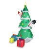 8ft with Snowman Santa Claus 3 Gift Boxes 9 String Lights