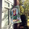 Lancashire Heeler Christmas House Flag Large Porch Sleeve Pole Decorative Outside Yard Banner Artwork Wall Hanging, Polyester, House Size, Multicolor