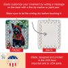 Scottish Terrier Christmas Porcelain Ornament Christmas Tree Hanging Decorations for Home Christmas Holiday, Rectangle, Gift, Multicolor