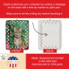 Arabian Mau Cat By the Christmas Tree Porcelain Ornament Christmas Tree Hanging Decorations for Home Christmas Holiday, Rectangle, Gift, Multicolor