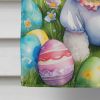 Bichon Frise Easter Egg Hunt House Flag Large Porch Sleeve Pole Decorative Outside Yard Banner Artwork Wall Hanging, Polyester, House Size, Multicolor