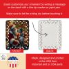 Great Dane and Santa Claus Porcelain Ornament Christmas Tree Hanging Decorations for Home Christmas Holiday, Rectangle, Gift, Multicolor