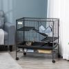 3-Storey Metal Ferret Cage with Casters Doors Hammock Storage Shelf 31.5x20.5