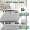 Shoe Storage Cabinet with 3 Flip Drawers, Freestanding Shoe Cabinet Organizer with Metal Frame for Entryway, Hallway, Foyer, White