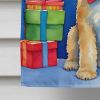 Wheaten Terrier Christmas Reindeer House Flag Large Porch Sleeve Pole Decorative Outside Yard Banner Artwork Wall Hanging, Polyester, House Size, Mult