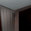 Acadian 57 inch Wide Solid Wood 8 Cube Storage Sofa Table in Brunette Brown