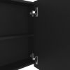 Medicine Cabinet 19.70" H, with 2 Doors, 3 Shelves, 2 Mirrors, Black