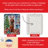 Irish Setter Christmas Reindeer Porcelain Ornament Christmas Tree Hanging Decorations for Home Christmas Holiday, Rectangle, Gift, Multicolor