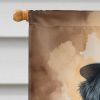 Bernese Mountain Dog Thanksgiving House Flag Large Porch Sleeve Pole Decorative Outside Yard Banner Artwork Wall Hanging, Polyester, House Size