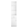 FCH Standing 5 Compartments 1 Drawer 1 Door MDF Barber Cabinet White