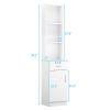FCH Standing 5 Compartments 1 Drawer 1 Door MDF Barber Cabinet White