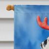 Dalmatian Christmas Reindeer House Flag Large Porch Sleeve Pole Decorative Outside Yard Banner Artwork Wall Hanging, Polyester, House Size, Multicolor
