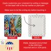 Irish Terrier Christmas Reindeer Porcelain Ornament Christmas Tree Hanging Decorations for Home Christmas Holiday, Rectangle, Gift, Multicolor