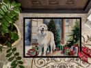 Great Pyrenees Cozy Christmas Doormat Front Door Mat Indoor Outdoor Rugs for Entryway, Non Slip Washable Low Pile, 24H X 36W