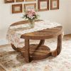 Coffee table, circular center table, sofa table with storage space