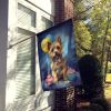 Cairn Terrier Happy Birthday House Flag Large Porch Sleeve Pole Decorative Outside Yard Banner Artwork Wall Hanging, Polyester, House Size, Multicolor