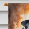 Dalmatian Thanksgiving House Flag Large Porch Sleeve Pole Decorative Outside Yard Banner Artwork Wall Hanging, Polyester, House Size, Multicolor