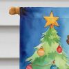 Portuguese Water Dog Christmas Reindeer House Flag Large Porch Sleeve Pole Decorative Outside Yard Banner Artwork Wall Hanging, Polyester, House Size,