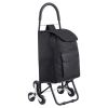 Stair Climber Trolley Dolly, 36L Folding Shopping Cart, Grocery Cart Trolley Laundry Stair Climbing Handcart with 6 Wheels & Oxford Cloth Bag, Foldabl