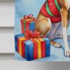 Saluki Christmas Reindeer House Flag Large Porch Sleeve Pole Decorative Outside Yard Banner Artwork Wall Hanging, Polyester, House Size, Multicolor