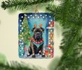 Cane Corso Christmas Reindeer Porcelain Ornament Christmas Tree Hanging Decorations for Home Christmas Holiday, Rectangle, Gift, Multicolor