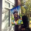 Rottweiler Easter Egg Hunt House Flag Large Porch Sleeve Pole Decorative Outside Yard Banner Artwork Wall Hanging, Polyester, House Size, Multicolor