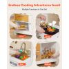 Play Kitchen for Kids, Wooden, Kids Kitchen Playset with Real Lights & Sounds, Food & Cookware Accessories, Pretend Play Toy Set, Sink, Oven, Stove