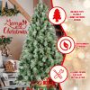 7FT Christmas Tree with 82 Pine Cones Ã¢â‚¬â€œ 1348 Tips, Mixed PVC & Hard Needle Branches, Hinged Structure for Easy Setup
