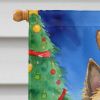 Cairn Terrier Christmas Reindeer House Flag Large Porch Sleeve Pole Decorative Outside Yard Banner Artwork Wall Hanging, Polyester, House Size, Multic