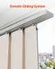 Panel Track Blinds Extendable Track from 45.8in to 86in W Trimmable Light Brown