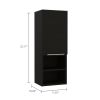 DEPOT E-SHOP Savona Medicine Single Door Cabinet, Two External Shelves, Two Interior Shelves, Black