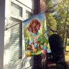 Vizsla Easter Egg Hunt House Flag Large Porch Sleeve Pole Decorative Outside Yard Banner Artwork Wall Hanging, Polyester, House Size, Multicolor