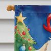 Maltipoo Christmas Reindeer House Flag Large Porch Sleeve Pole Decorative Outside Yard Banner Artwork Wall Hanging, Polyester, House Size, Multicolor