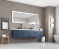 72 x 30 Inch LED Bathroom Mirror with Front and Backlight, Wall Mounted Vanity Mirror, Anti-Fog, Memory, 3 Colors, Stepless Dimmable