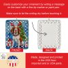 Brittany Spaniel Christmas Reindeer Porcelain Ornament Christmas Tree Hanging Decorations for Home Christmas Holiday, Rectangle, Gift, Multicolor