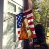Overo Paint Horse American House Flag Large Porch Sleeve Pole Decorative Outside Yard Banner Artwork Wall Hanging, Polyester, House Size, Multicolor