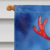 Wheaten Terrier Christmas Reindeer House Flag Large Porch Sleeve Pole Decorative Outside Yard Banner Artwork Wall Hanging, Polyester, House Size, Mult